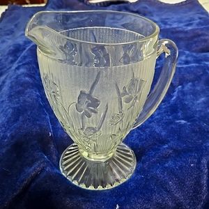 Lovely Jeannette Iris and Herringbone pitcher